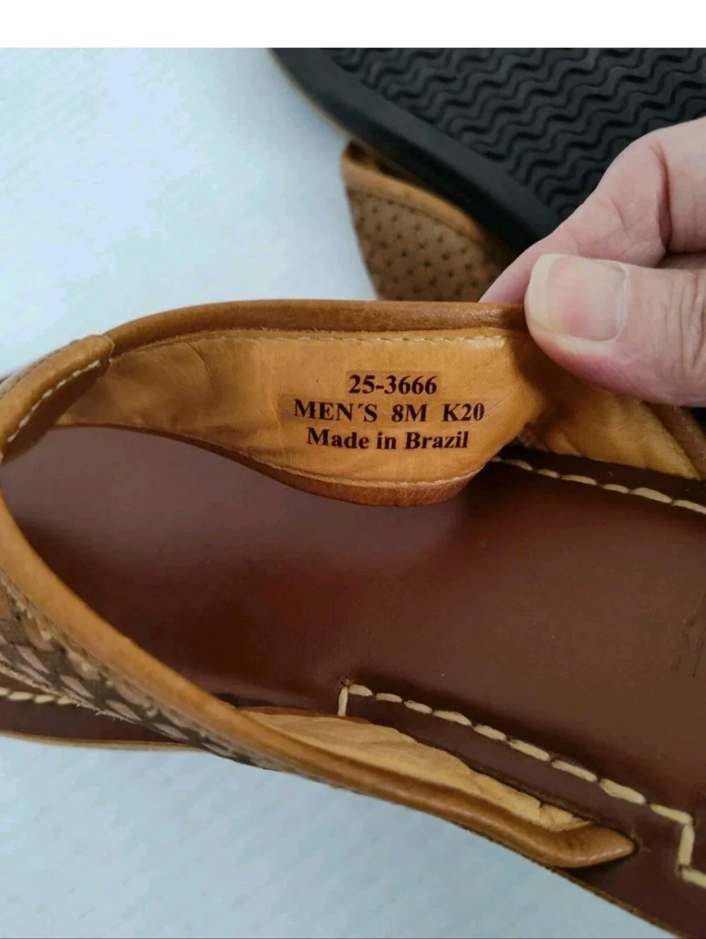 Johnston & Murphy Mens Norris Thong Sandals Cushioned Brown Leather Size 8